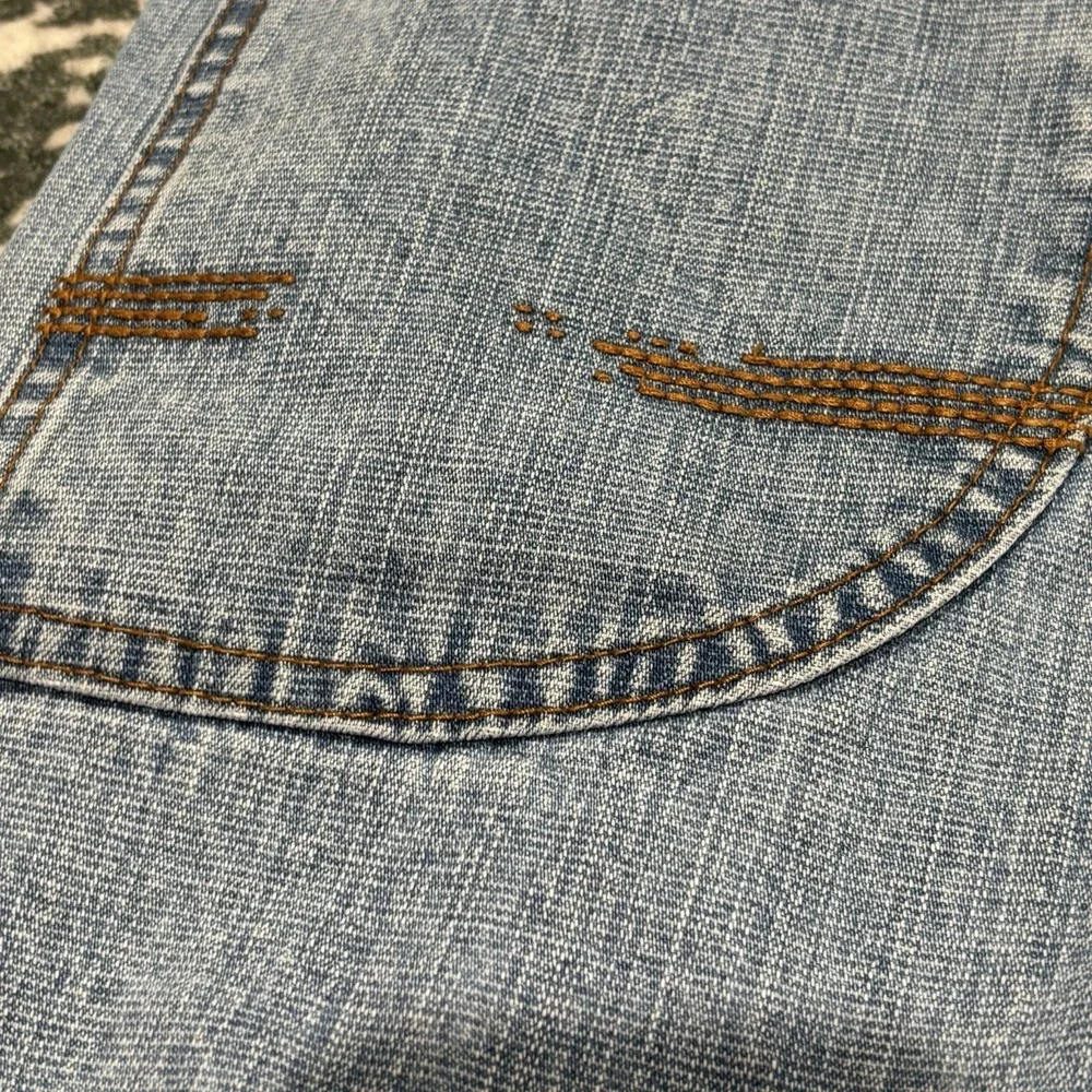 Vintage 90s Timberland Wide Leg Baggy Embroidered Jeans 30X30 - Picture 7 of 9